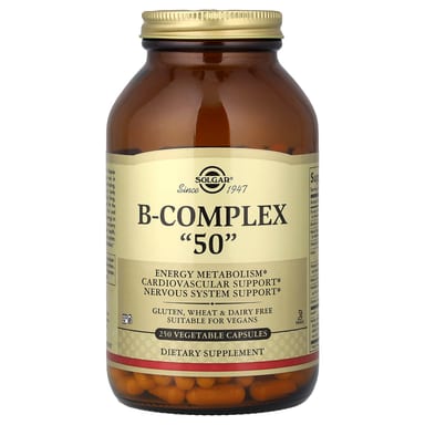 Комплекс витаминов B Solgar B-Complex "50", 250 растительных капсул