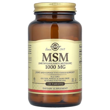 МСМ Solgar (Methylsulfonylmethane), 1000 мг, 120 таблеток