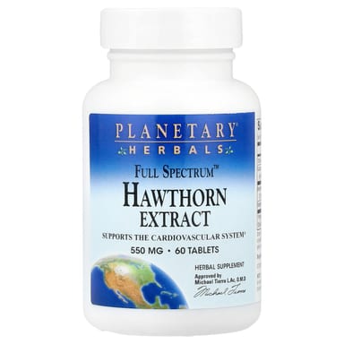 Ягоды боярышника Planetary Herbals Full Spectrum™ Extract, 60 таблеток