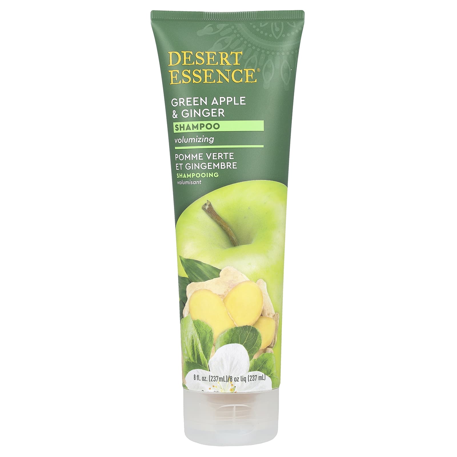 Шампунь Desert Essence Volumizing, вкус Green Apple & Ginger, 237 мл