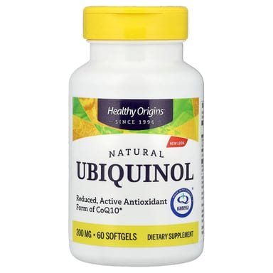 Убихинол Healthy Origins Natural, 200 мг, 60 мягких капсул