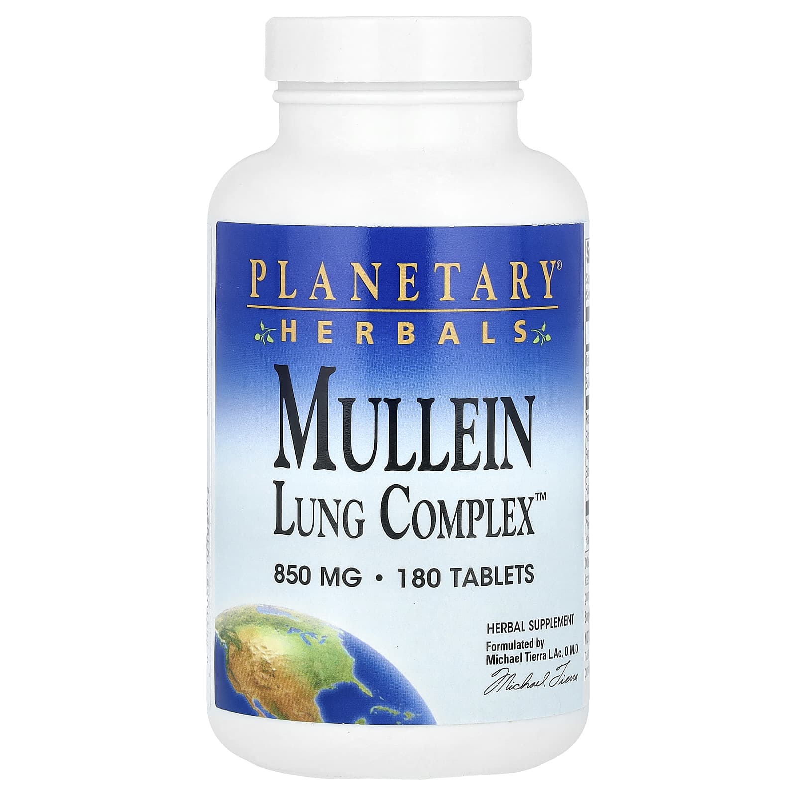 Комплекс Planetary Herbals Mullein Lung™, 180 таблеток
