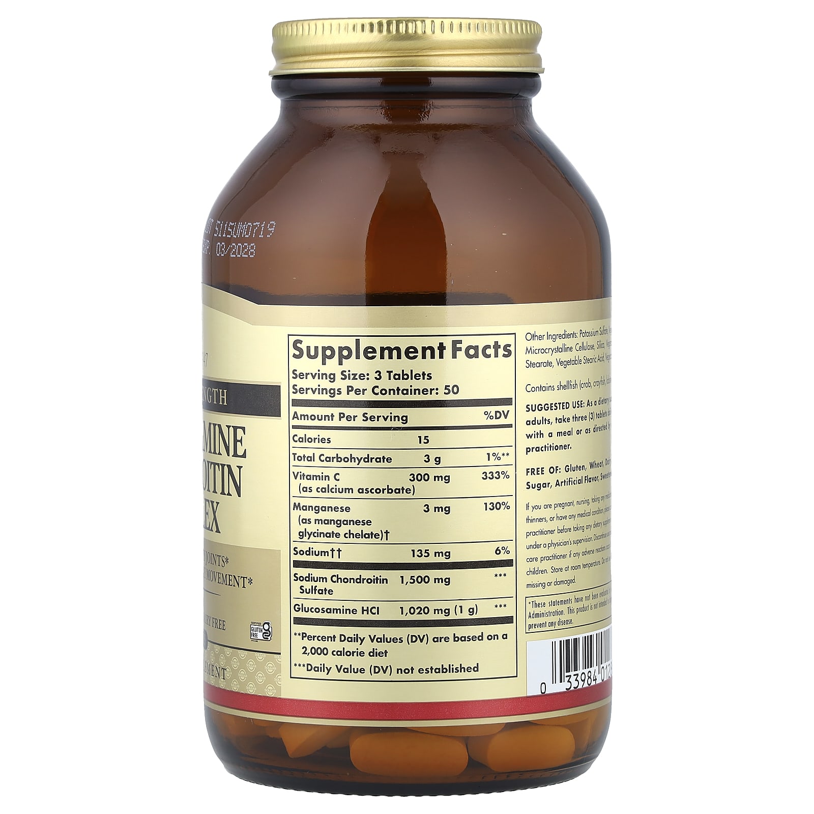 Хондроитин Solgar Glucosamine Complex, 150 таблеток — фото 2