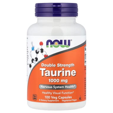 Таурин NOW Foods, 1000 мг, 100 растительных капсул