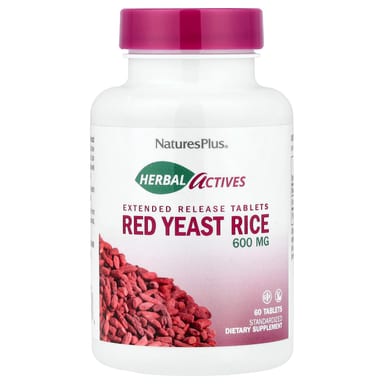 Рис NaturesPlus Herbal Actives Red Yeast, 600 мг, 60 таблеток