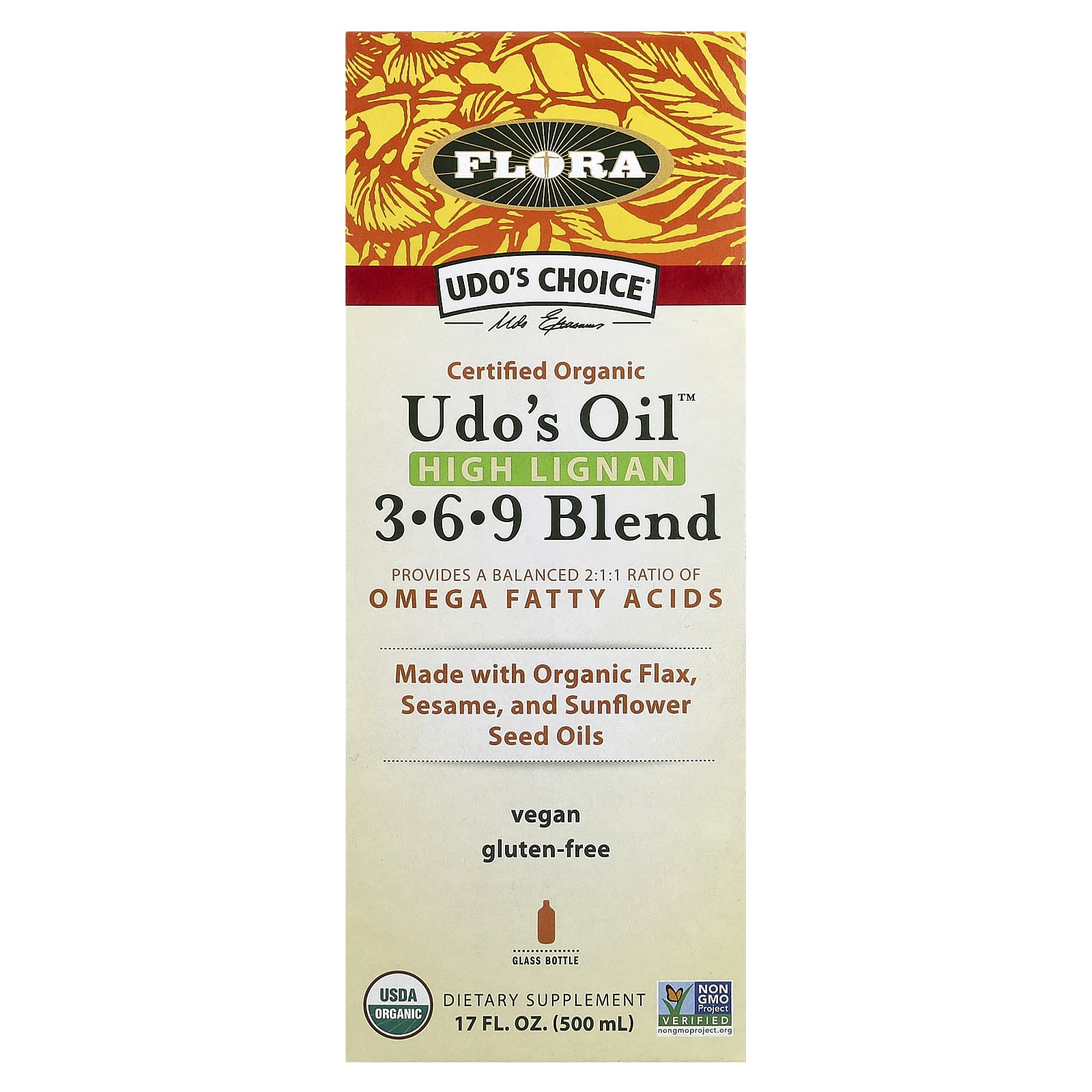 Масло Flora Udo's Choice Certified Organic Udo's, оттенок 6-9 Blend, 500 мл