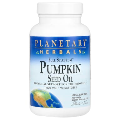 Масло тыквенных семян Planetary Herbals Full Spectrum™, 1000 мг, 90 мягких капсул
