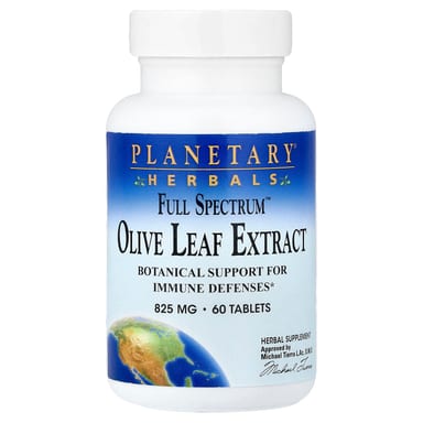 Экстракт листьев оливы Planetary Herbals Full Spectrum™, 825 мг, 60 таблеток