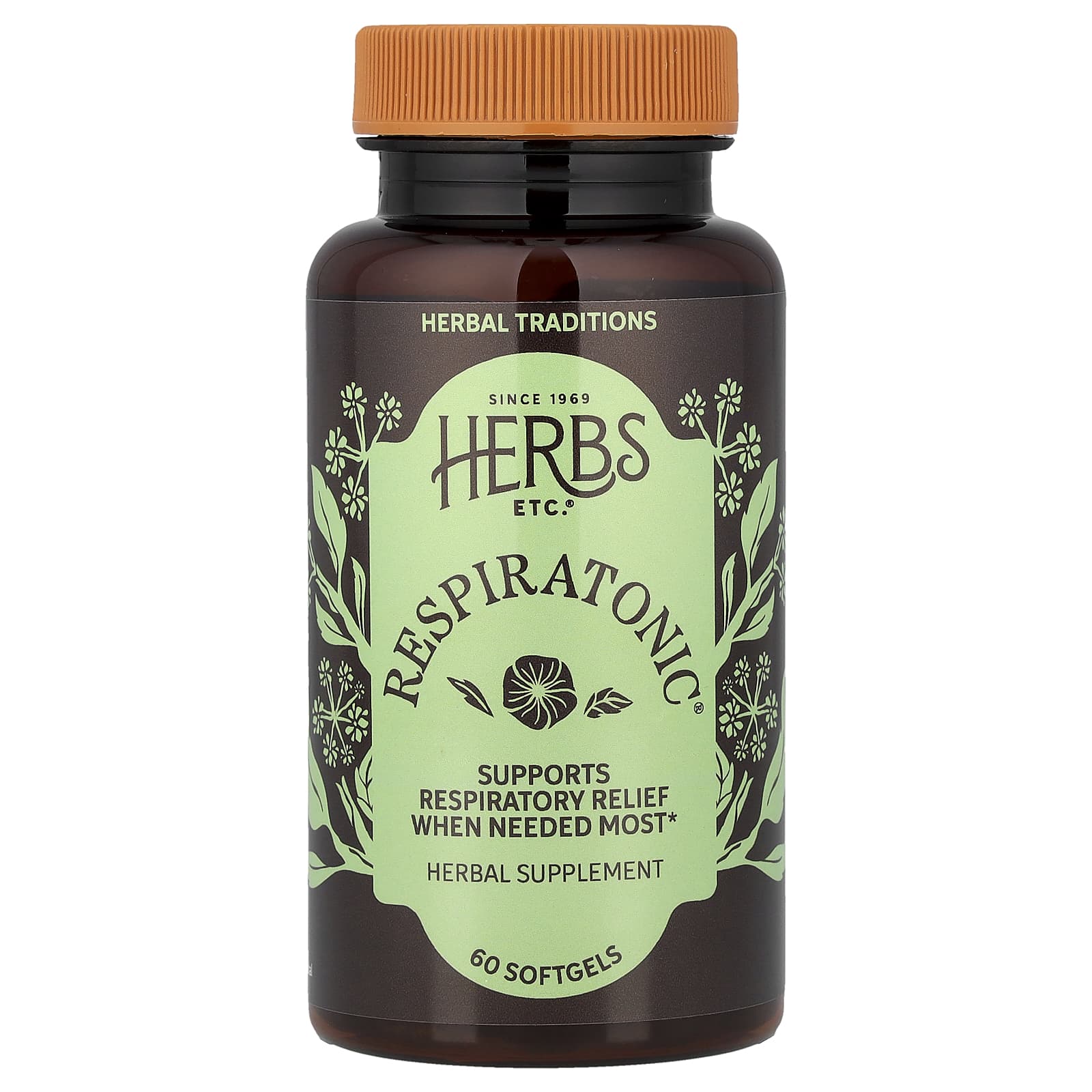 Респиратонник Herbs Etc., 60 мягких капсул (400 мг на капсулу) — фото 2