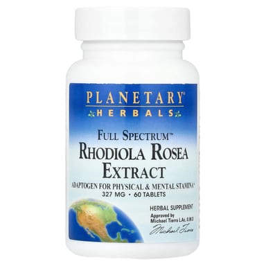 Родиола Planetary Herbals Full Spectrum™ Rosea Extract, 327 мг, 60 таблеток