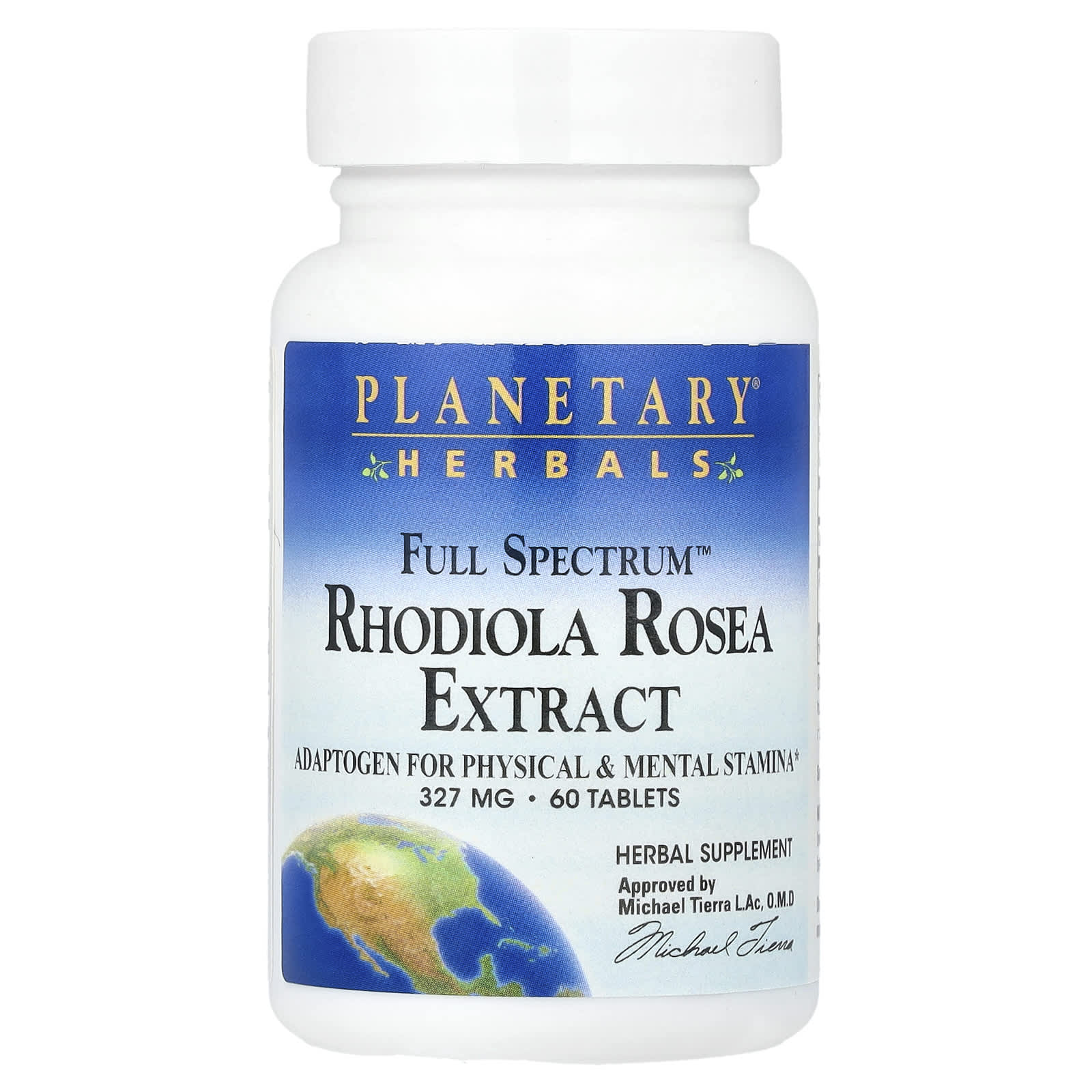 Родиола Planetary Herbals Full Spectrum™ Rosea Extract, 327 мг, 60 таблеток