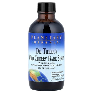 Сироп Planetary Herbals, вкус Dr. Tierra's Wild Cherry Bark Syrup™, 118.28 мл