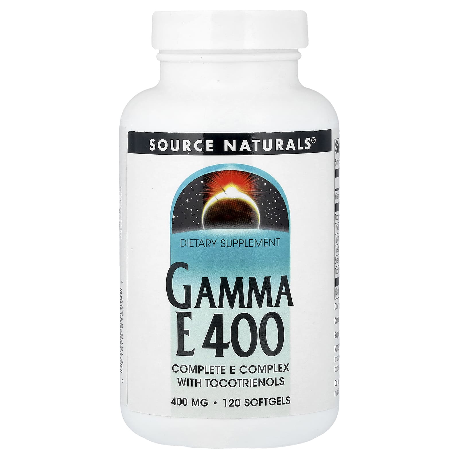 Витамин E Source Naturals Gamma With Tocotrienols, 120 мягких капсул