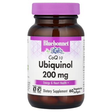 Коэнзим Q10 убихинол Bluebonnet Nutrition, 200 мг, 60 мягких капсул