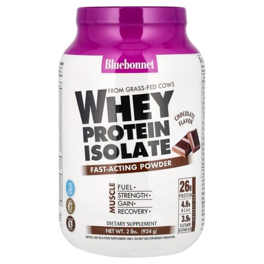 Сывороточный протеин Bluebonnet Nutrition Isolate, вкус Chocolate, 924 г