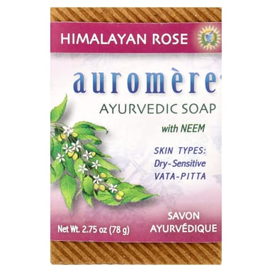 Мыло Auromere Ayurvedic Soap with Neem Himalayan Rose, 78 г