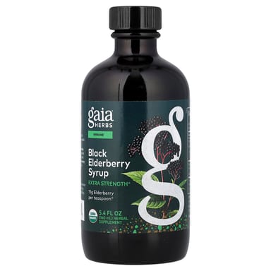 Бузина Gaia Herbs, вкус Black Elderberry Syrup, 160 мл