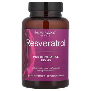 Фото товара: Ресвератрол Reserveage Beauty, 60 растительных капсул