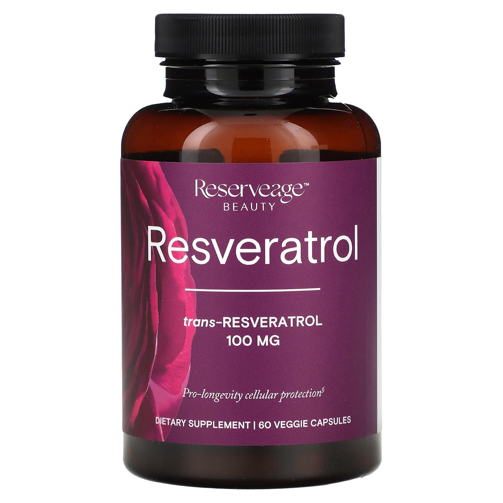 Ресвератрол Reserveage Beauty, 100 мг, 60 растительных капсул — фото 3