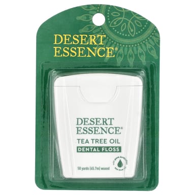 Зубная нить Desert Essence Tea Tree Oil Waxed, оттенок 50 Yds (45.7 m), масло