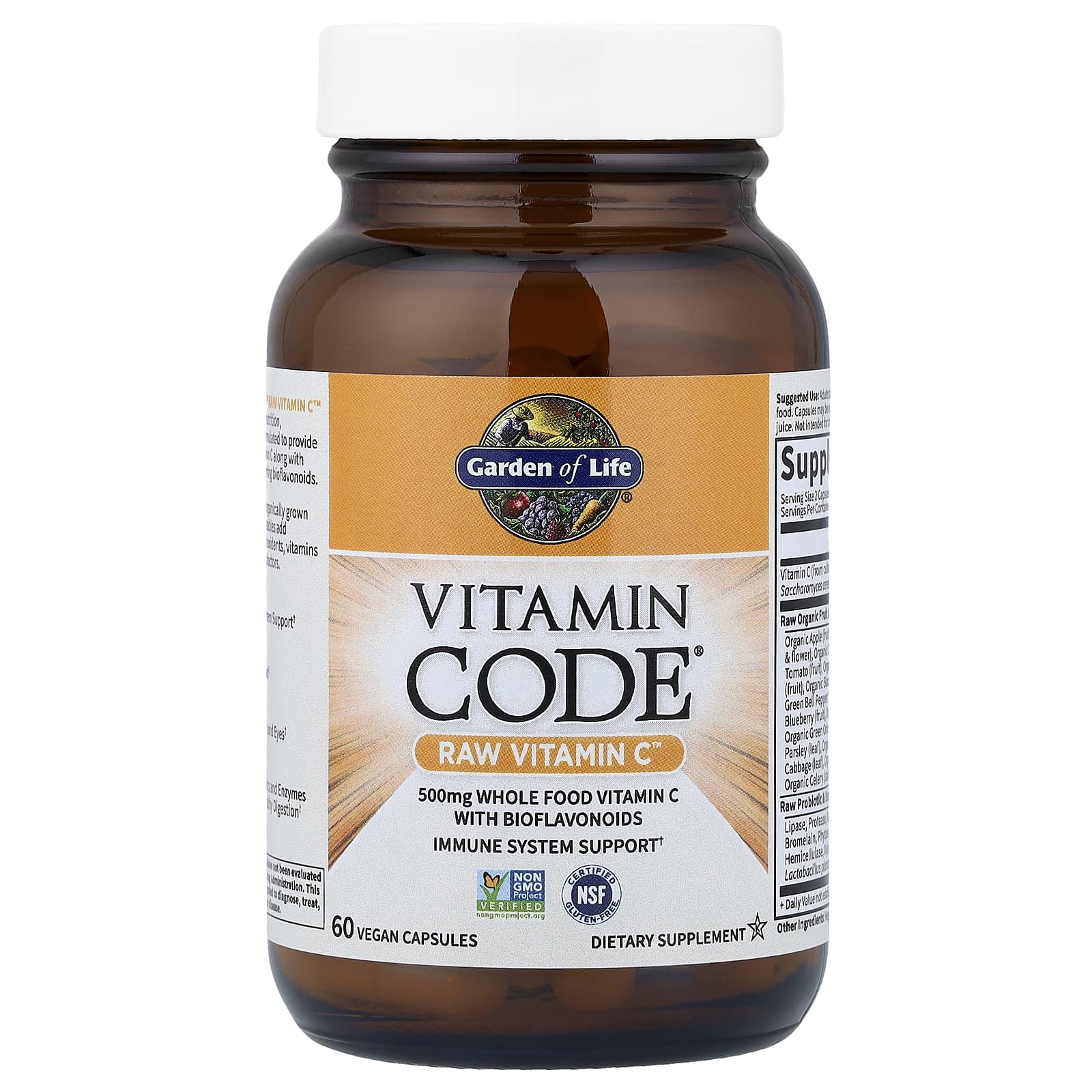Витамин C Garden of Life Vitamin Code® RAW™, 60 растительных капсул
