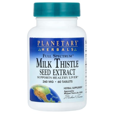 Расторопша Planetary Herbals Full Spectrum™ Seed Extract, 60 таблеток
