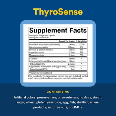 Комплекс Natural Factors WomenSense® ThyroSense® Thyroid, 120 растительных капсул