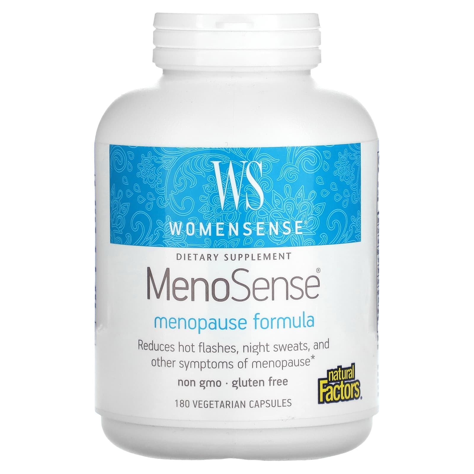 Комплекс Natural Factors WomenSense Menopause, оттенок MenoSense, 180 растительных капсул