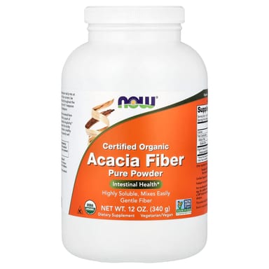 Порошок NOW Foods Certified Organic Acacia Fiber Pure, 340 г