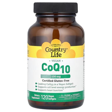 Коэнзим Q10 Country Life Vegan, 100 мг, 120 мягких капсул