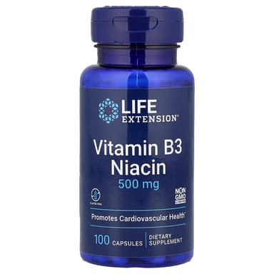Ниацин Life Extension Vitamin B3, 500 мг, 100 капсул