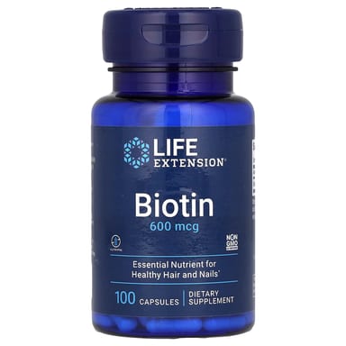 Биотин Life Extension, 600 мкг, 100 капсул