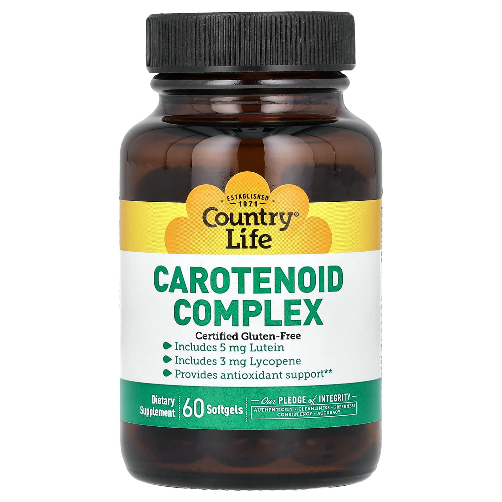 Комплекс Country Life Carotenoid, 60 мягких капсул