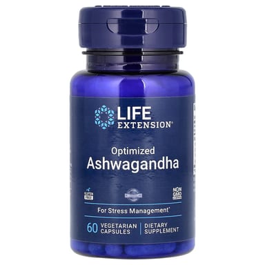 Ашваганда Life Extension Optimized, 125 мг, 60 растительных капсул
