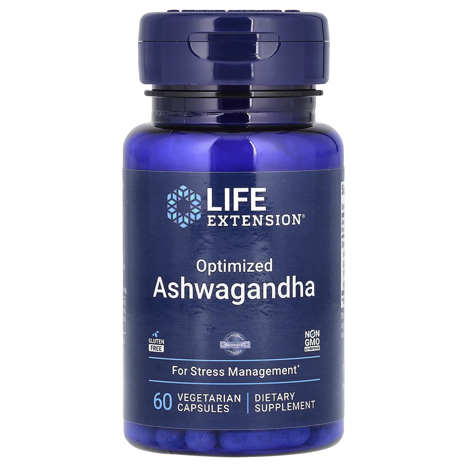 Ашваганда Life Extension Optimized, 125 мг, 60 растительных капсул