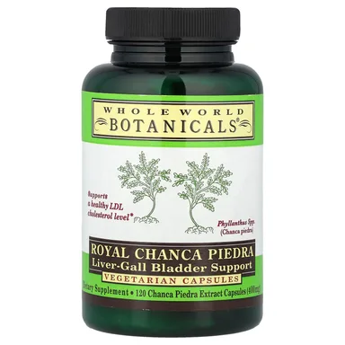 Фото товара: Чанка пьедра (Chanca Piedra) Whole World Botanicals Royal Liver-Gall Bladder Support, 400 мг, 120 растительных капсул