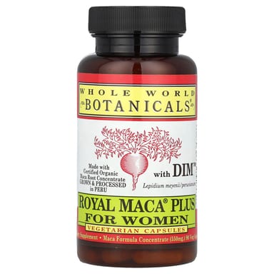 Мака Whole World Botanicals Royal® Plus with DIM™ for Women, 90 растительных капсул