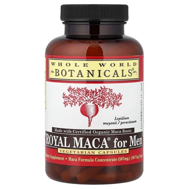 Мака Whole World Botanicals Royal® for Men, оттенок 180 Veg Caps, растительные капсулы