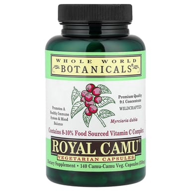 Роял Каму® Whole World Botanicals, 140 вегетарианских капсул