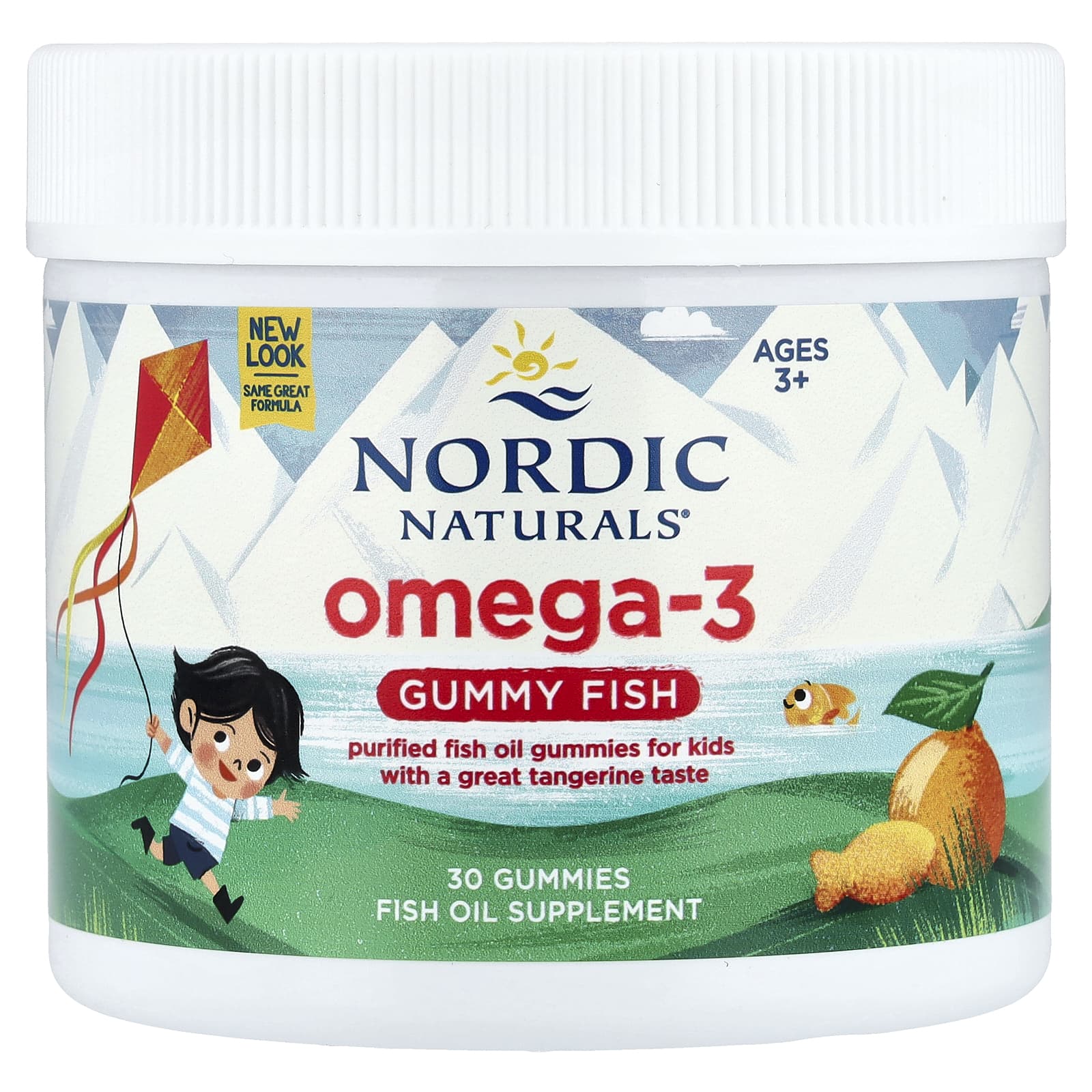 Омега-3 Nordic Naturals Gummy Fish, вкус Tangerine, для детей от 3 лет, 124 мг на пастилку, 30 жевательных пастилок — фото 3