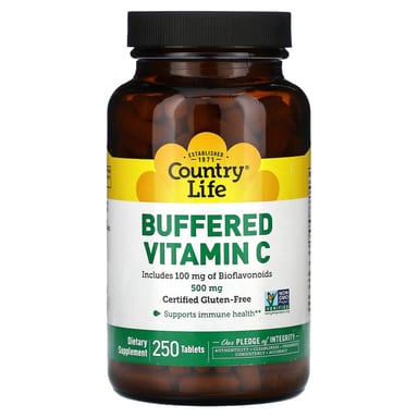 Витамин C Country Life Buffered, 500 мг, 250 таблеток