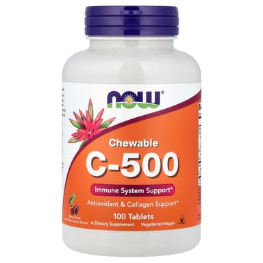 Жевательные таблетки NOW Foods, C-500, 100 таблеток