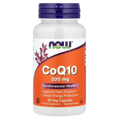 Коэнзим Q10 NOW Foods, 200 мг, 60 растительных капсул