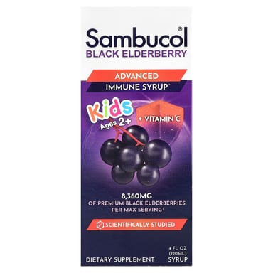 Бузина Sambucol Advanced Immune Syrup 2 Years & Older Berry, 120 мл