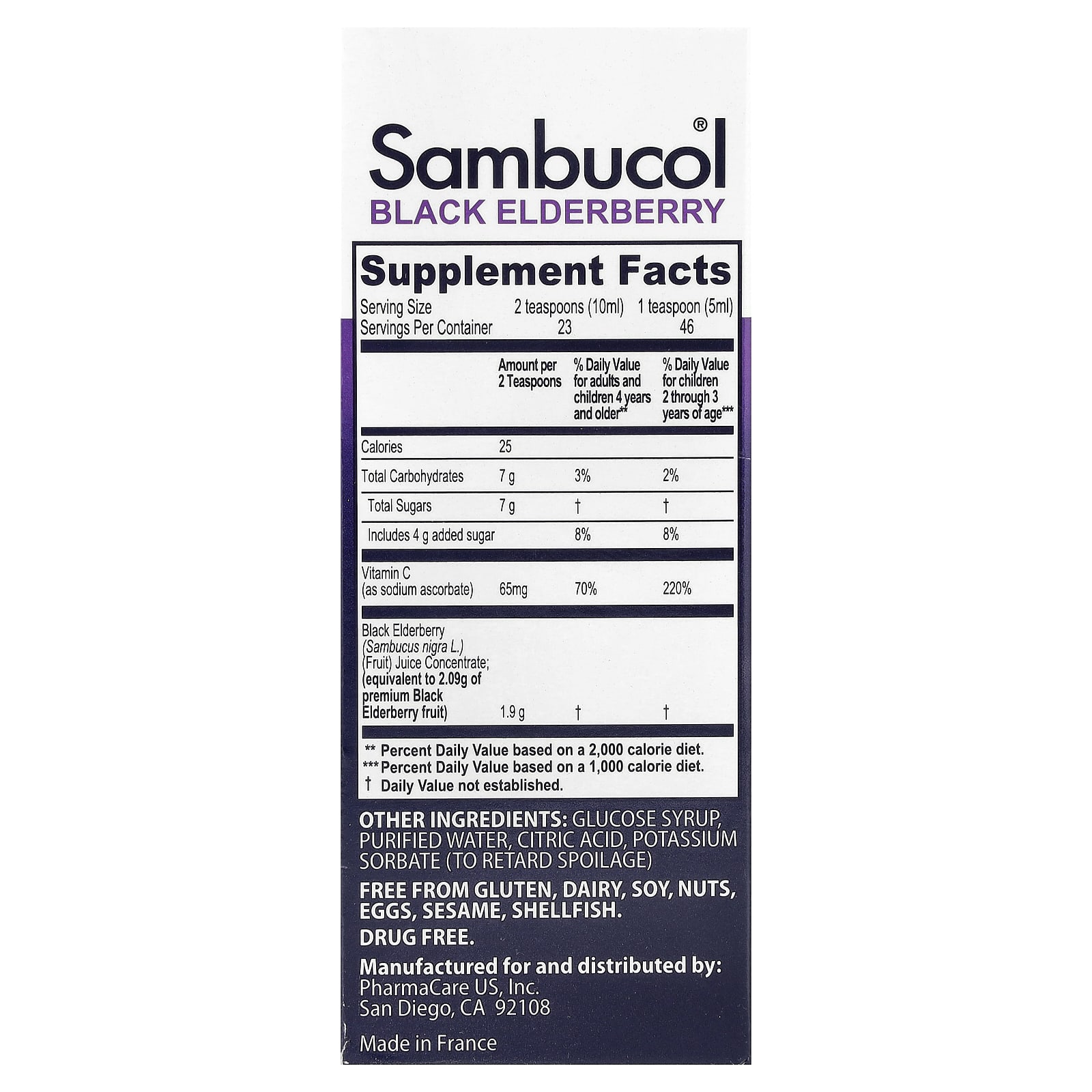 Бузина Sambucol Advanced Immune Syrup 2 Years & Older Berry, 120 мл — фото 4