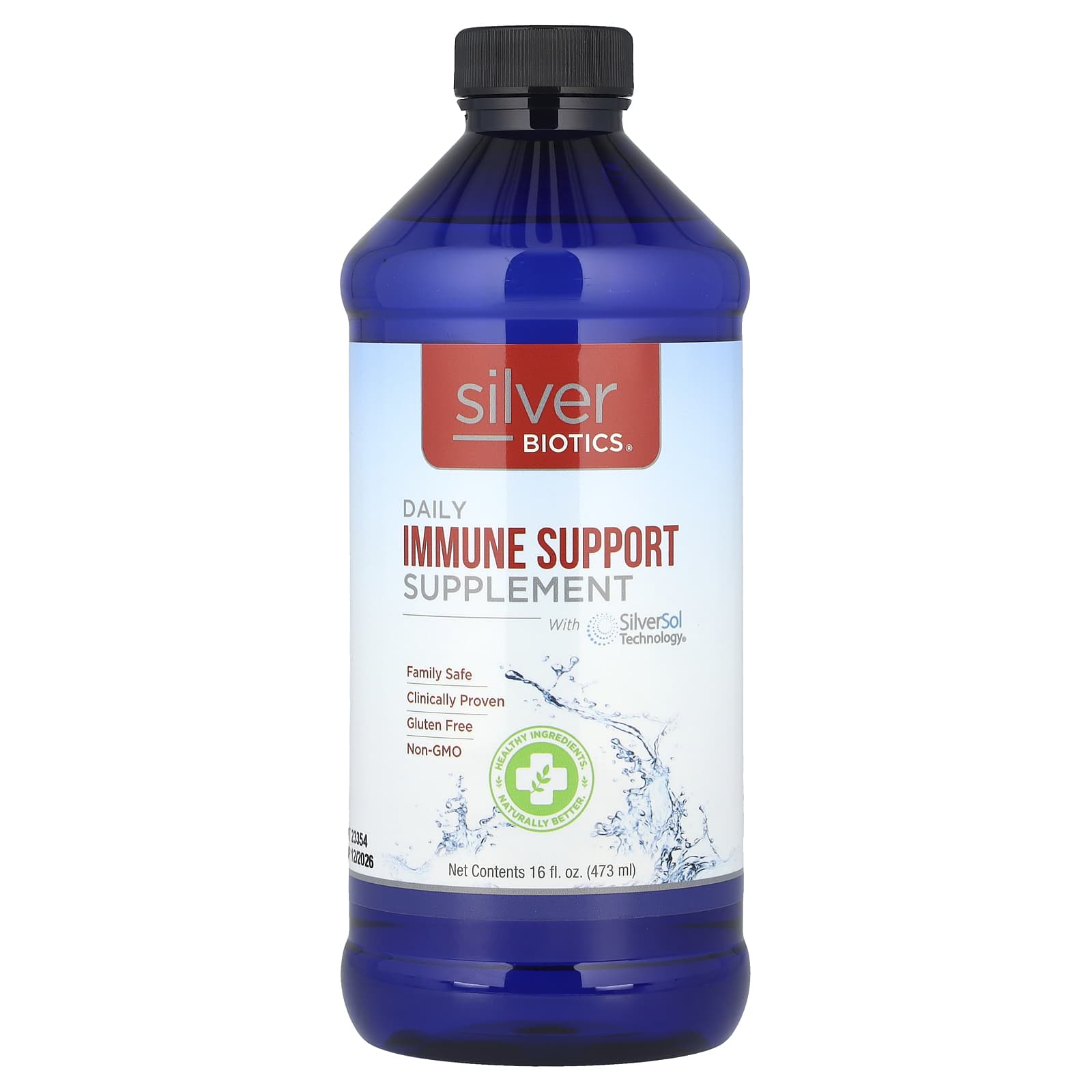 Добавка American Biotech Labs Silver Biotics® Daily Immune Support with SilverSol Technology®, 50 мкг, 473 мл