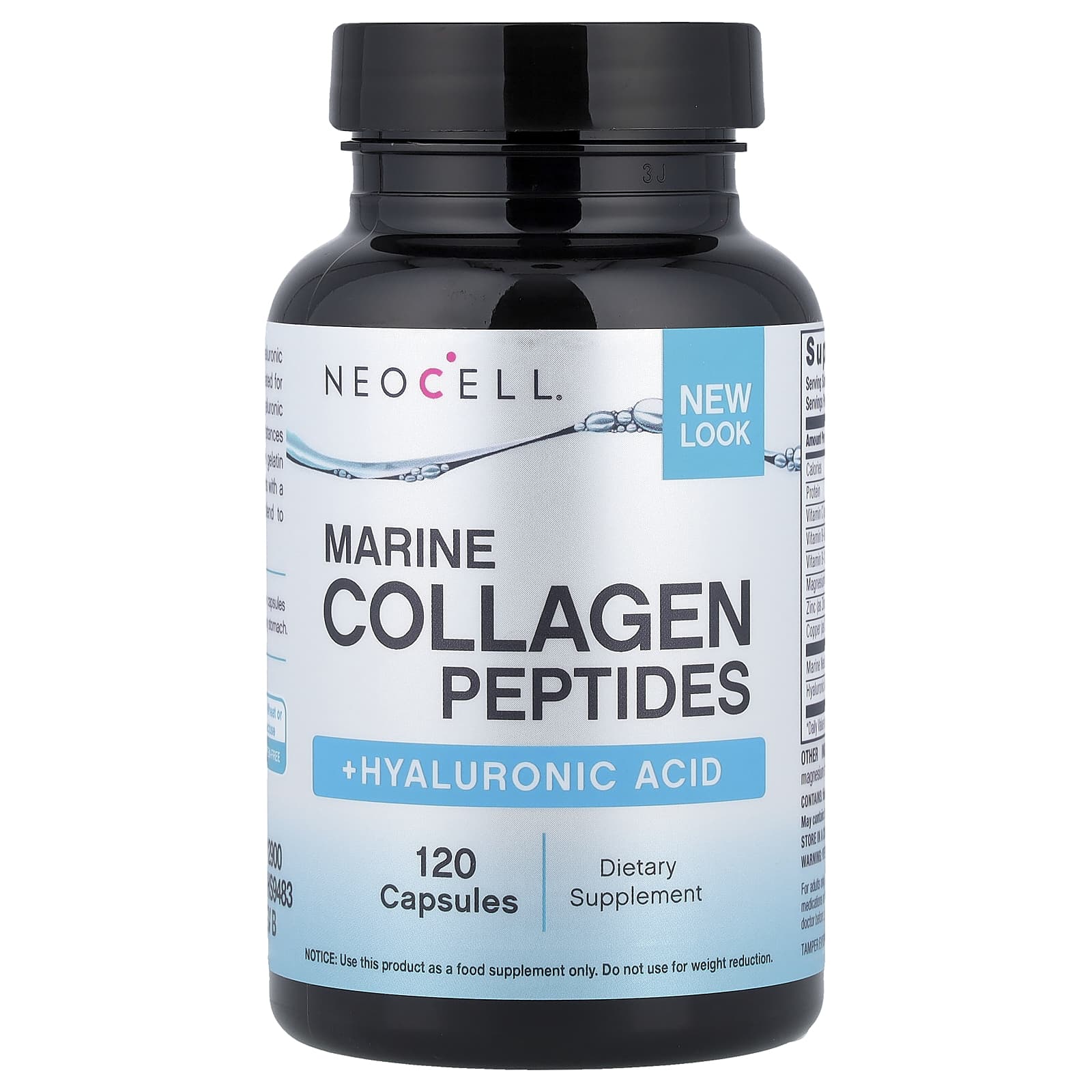 Гиалуроновая кислота NeoCell Marine Collagen Peptides, 120 капсул