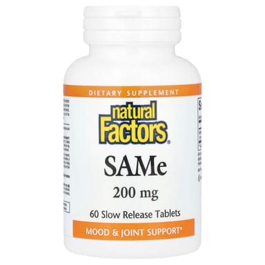 SAMe Natural Factors SAMe 60 Slow Release Tablets, 200 мг, таблетки
