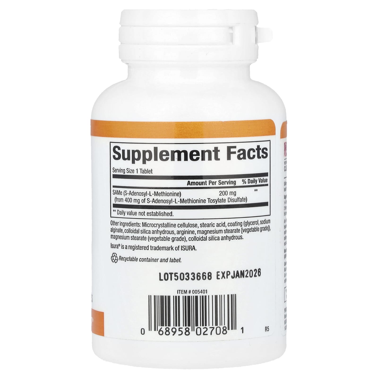 SAMe Natural Factors SAMe 60 Slow Release Tablets, 200 мг, таблетки — фото 2