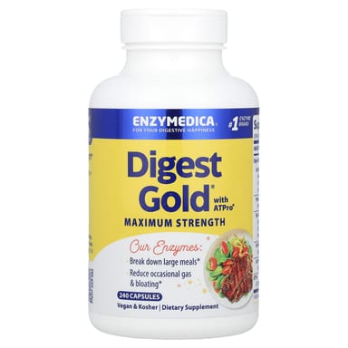 Ферментный комплекс Digest Gold with ATPro Enzymedica Digest Gold® with ATPro® Maximum Strength, 240 капсул